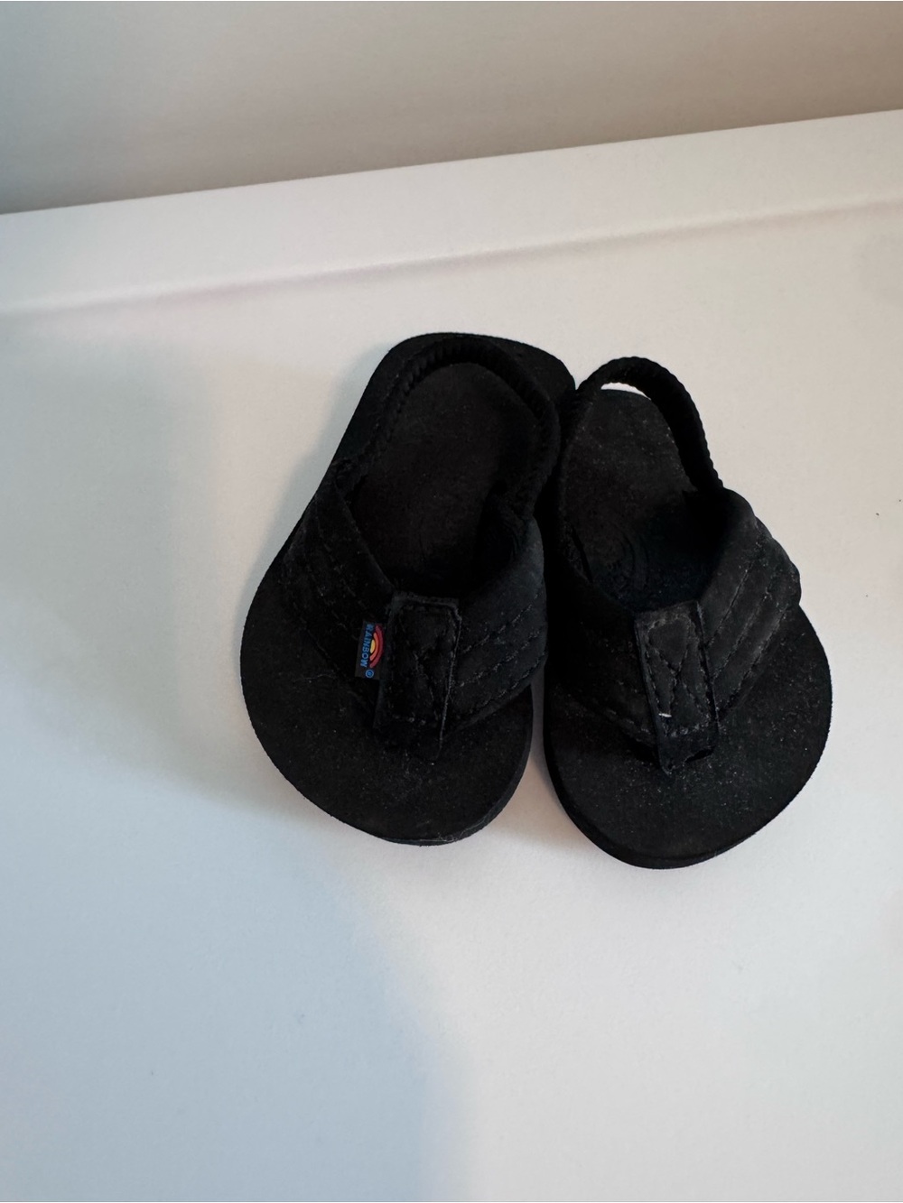 Rainbow Black Kids Flip Flop Sandals